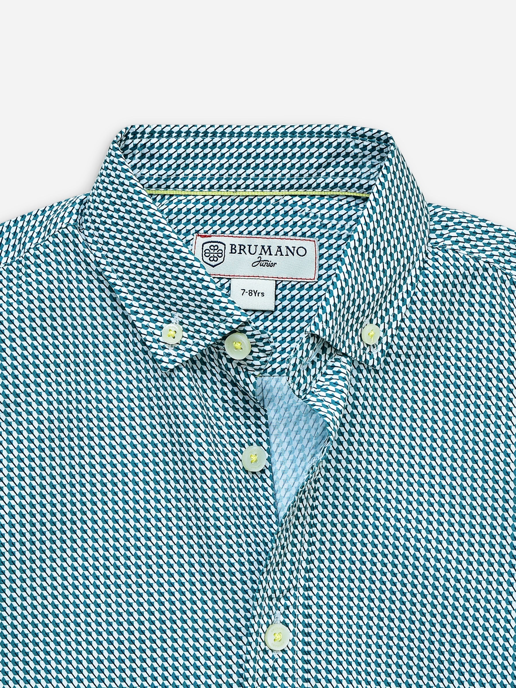 Green Printed Button Down Half Sleeve Casual Shirt