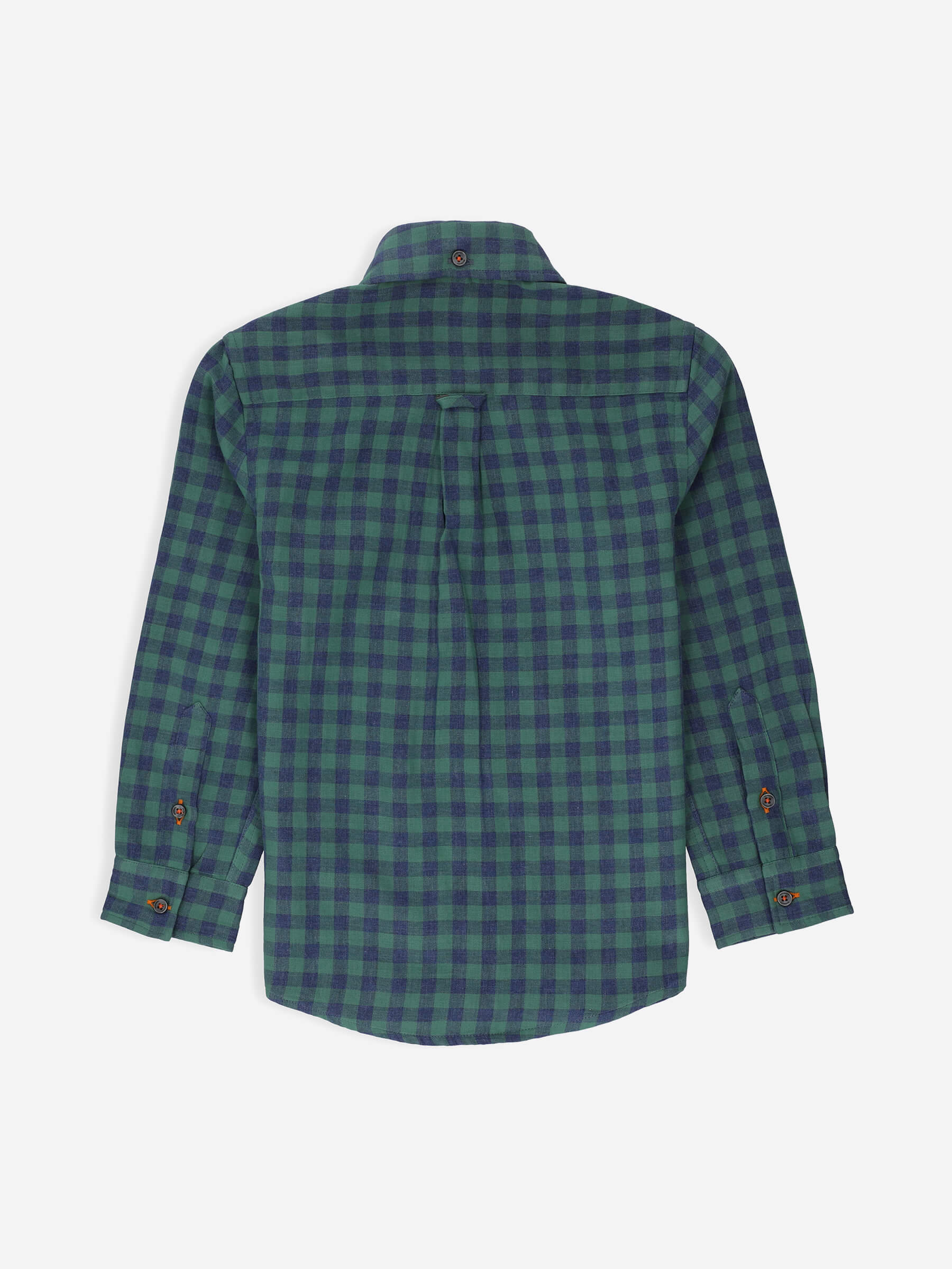 Green & Blue Gingham Casual Shirt