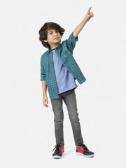 Green & Blue Gingham Casual Shirt