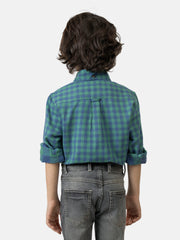 Green & Blue Gingham Casual Shirt