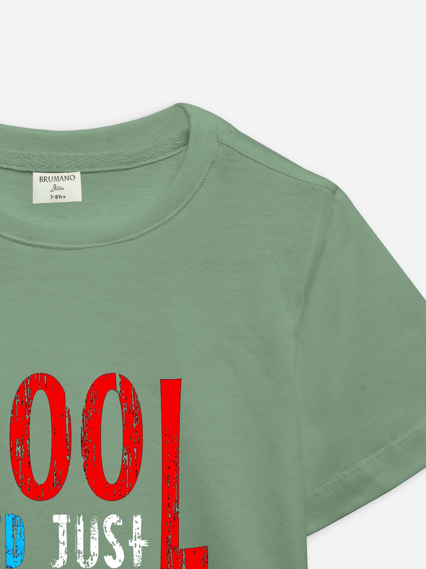 Green 'Cool Kid' Printed Casual T-Shirt
