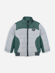Green & Grey Puffer Casual Jacket - Unisex