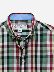 Green & Red Tartan Plaid Checkered Casual Shirt