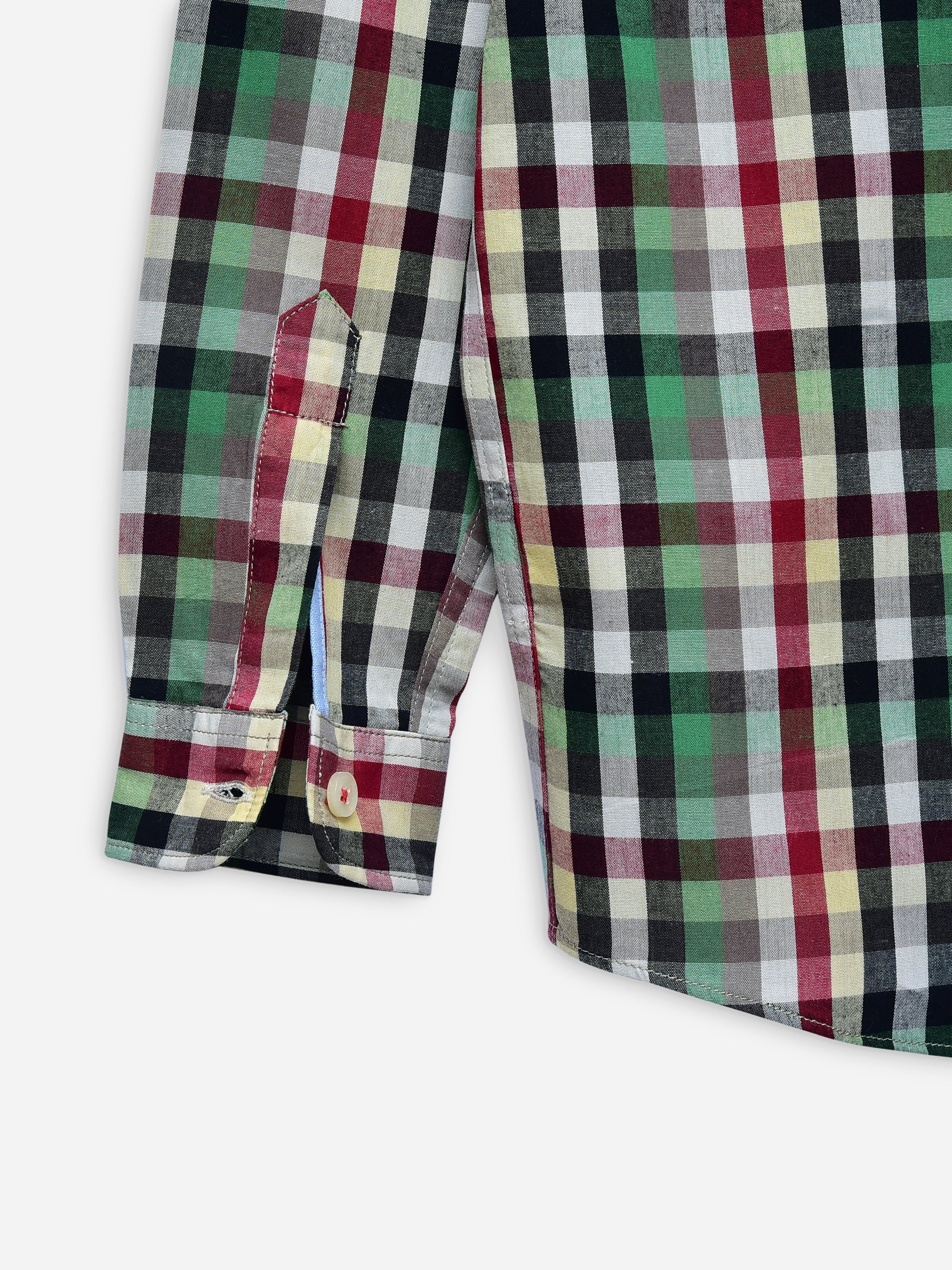 Green & Red Tartan Plaid Checkered Casual Shirt
