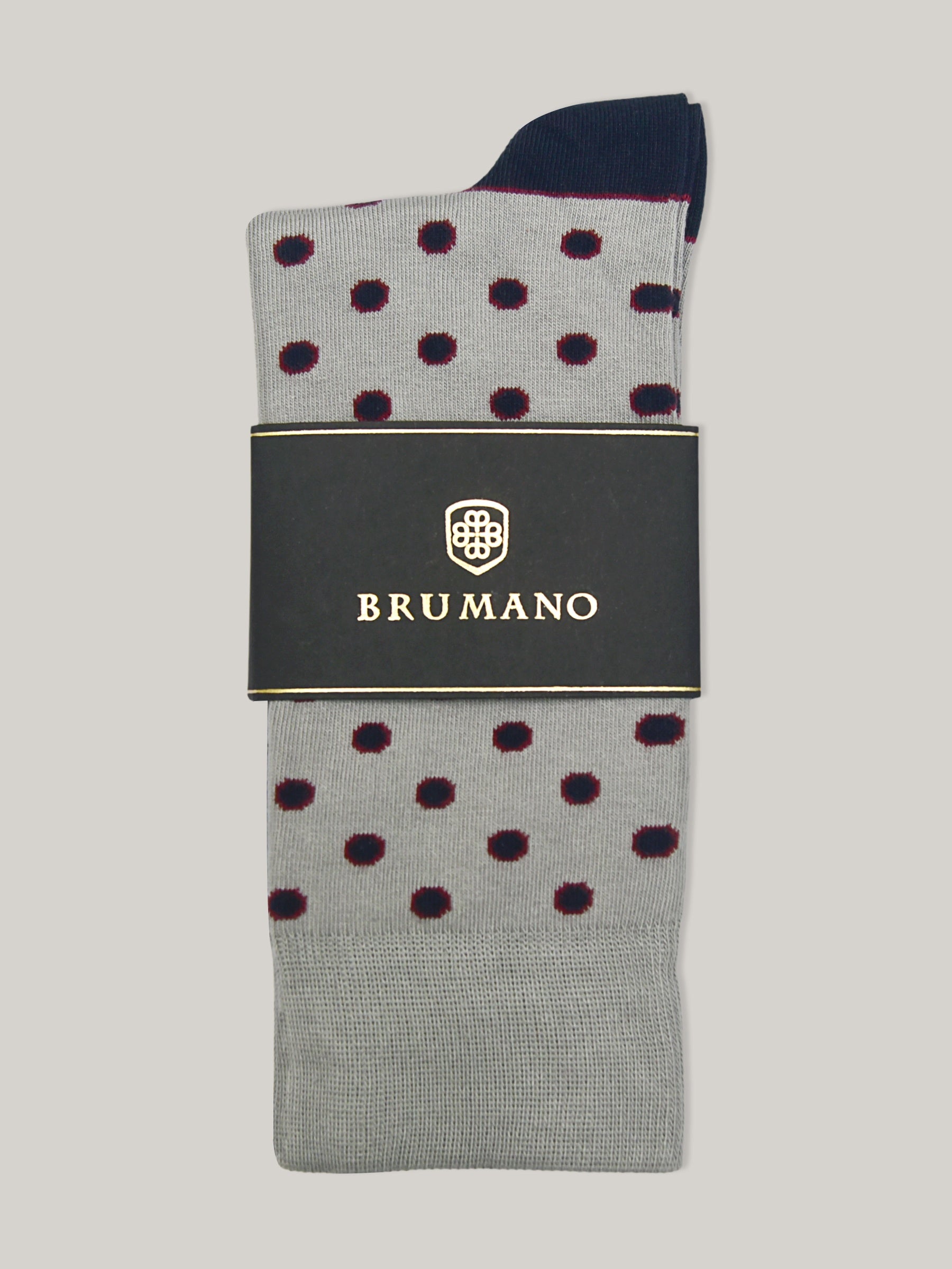 Grey & Blue Polka Dot Cotton Socks