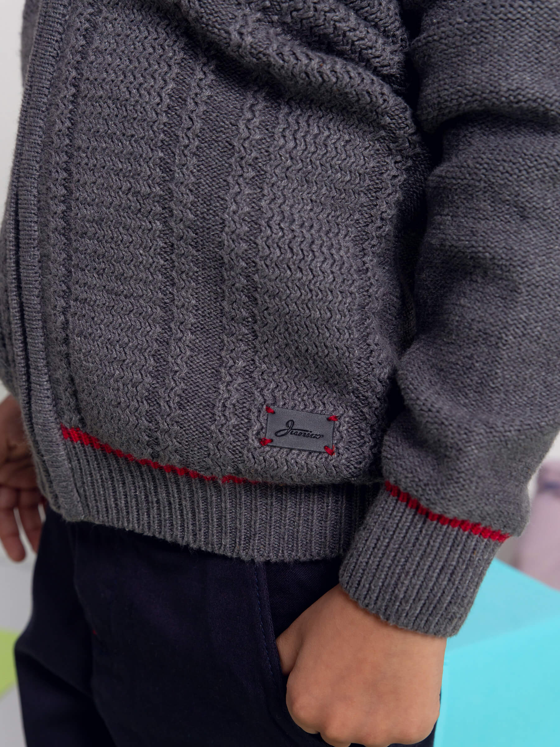Grey Casual Textured Zipper With Hoodie