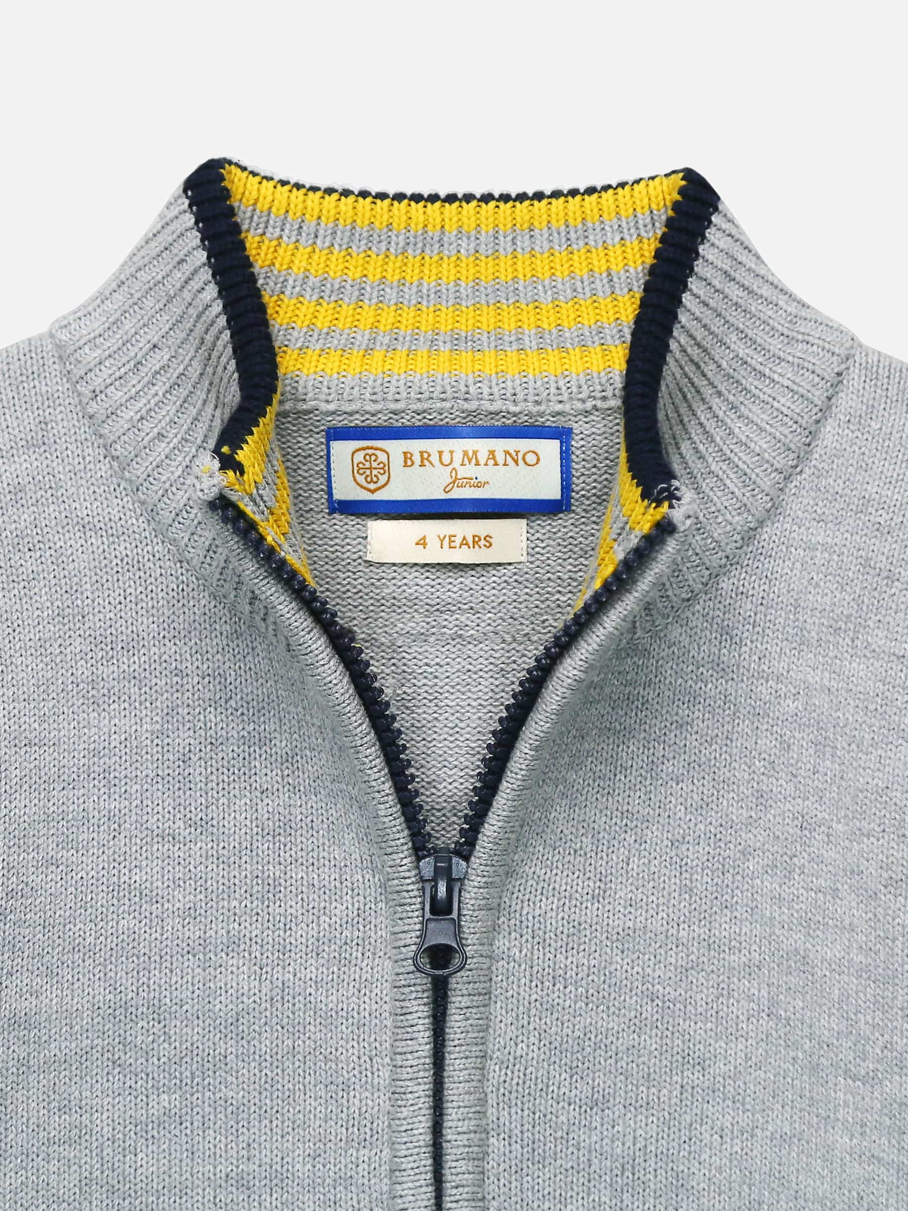 Grey Casual Zipper With Detailing