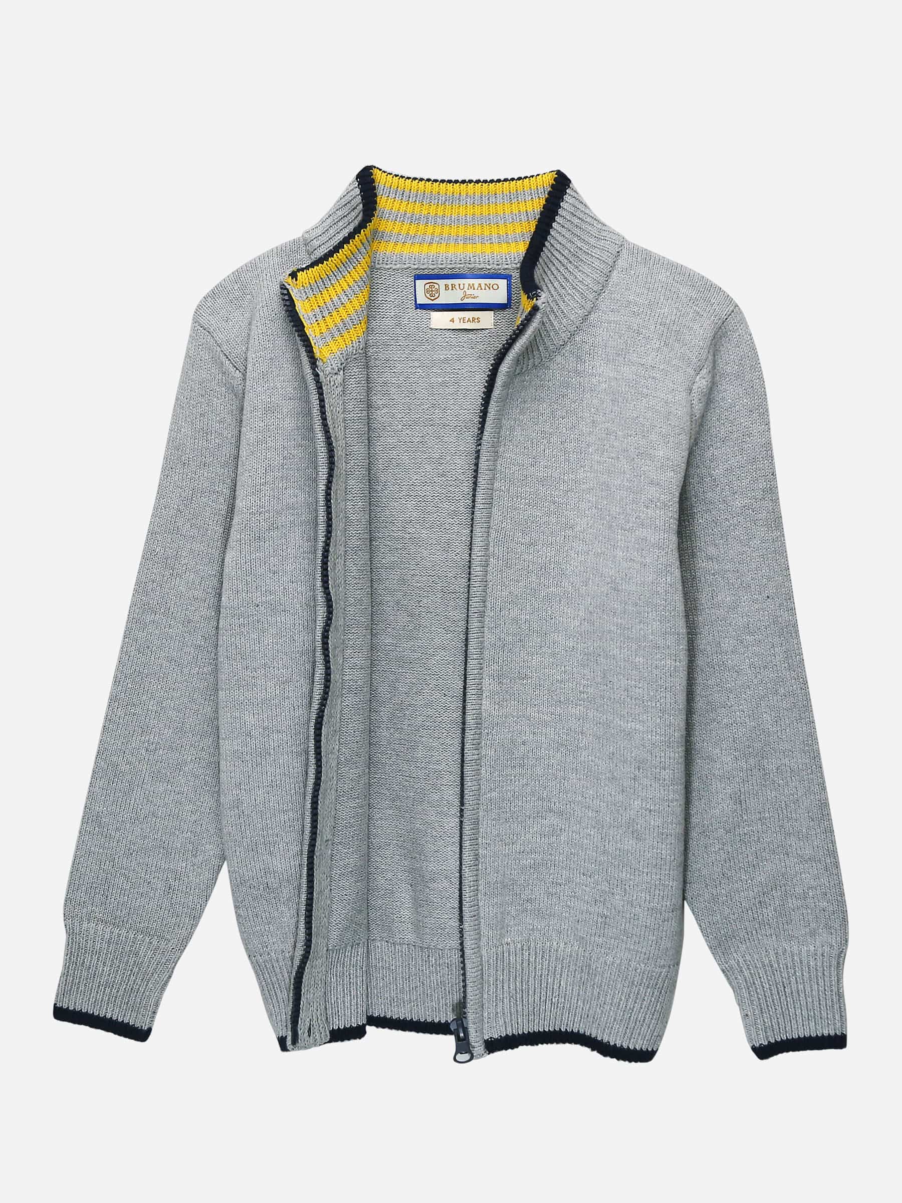 Grey Casual Zipper With Detailing