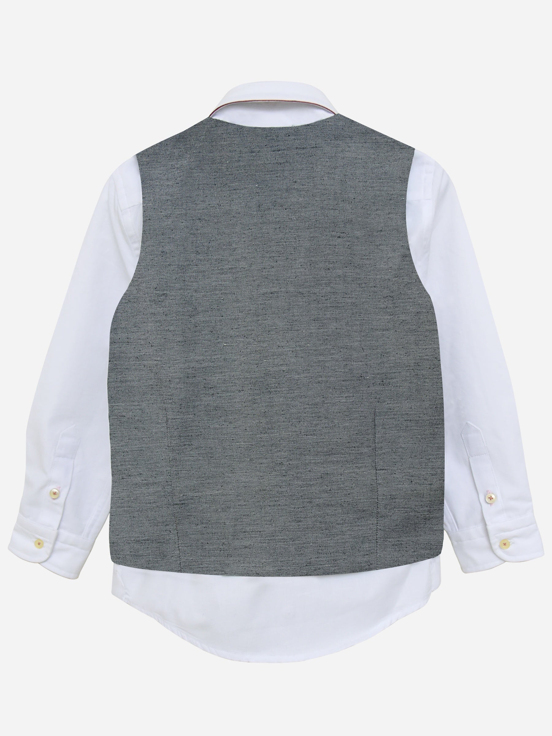 Grey Chambray Suit Waistcoat