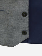 Grey Chambray Suit Waistcoat