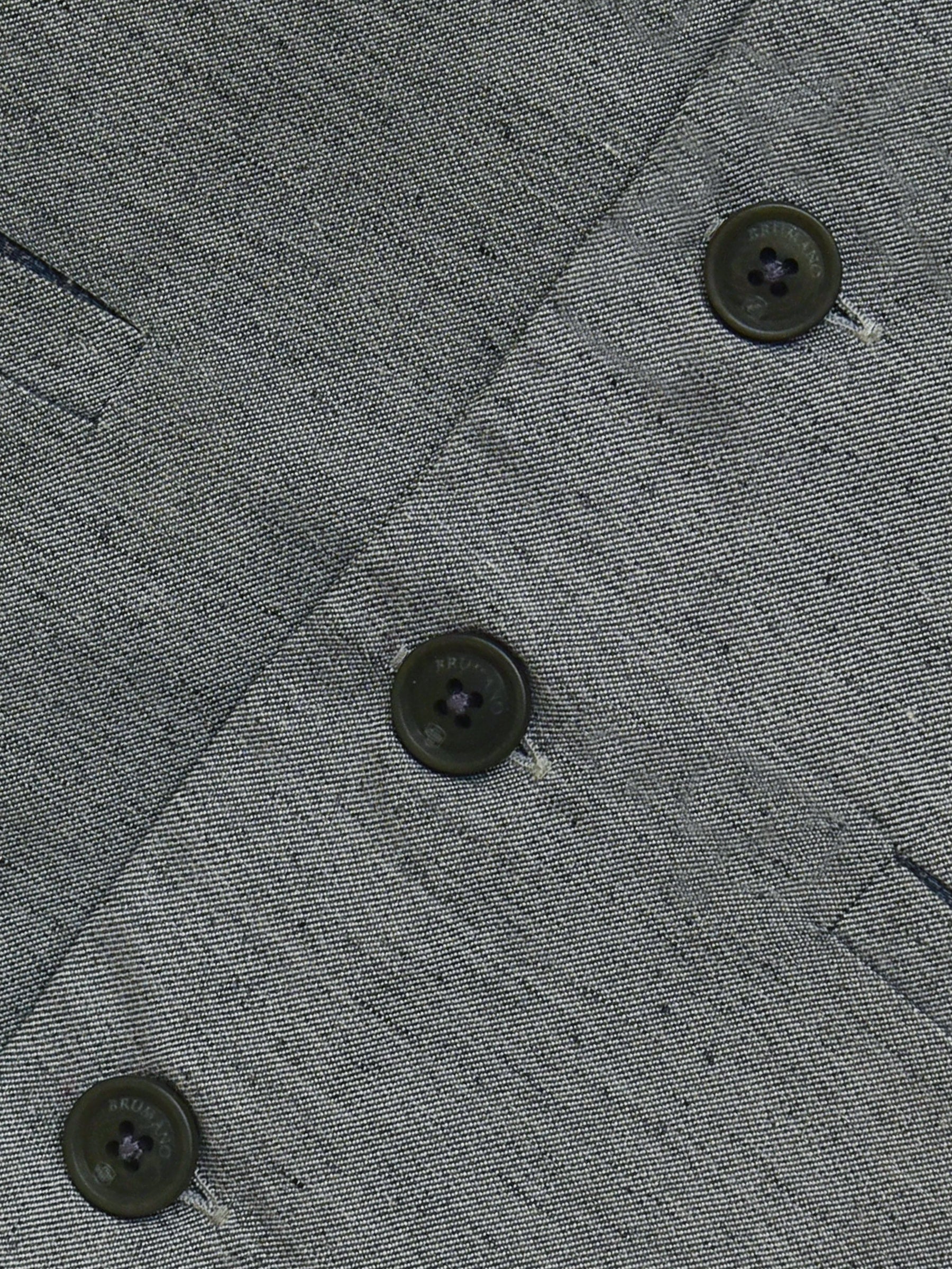 Grey Chambray Suit Waistcoat