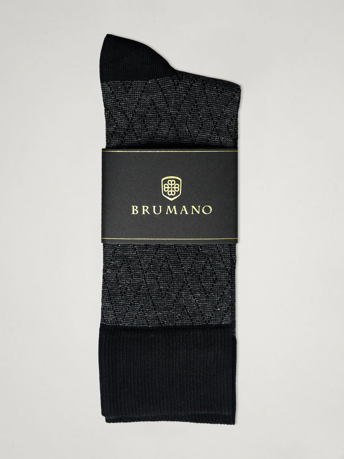 Grey Diamond Patterned Cotton Socks