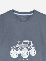 Grey Graphic Printed Casual T-Shirt