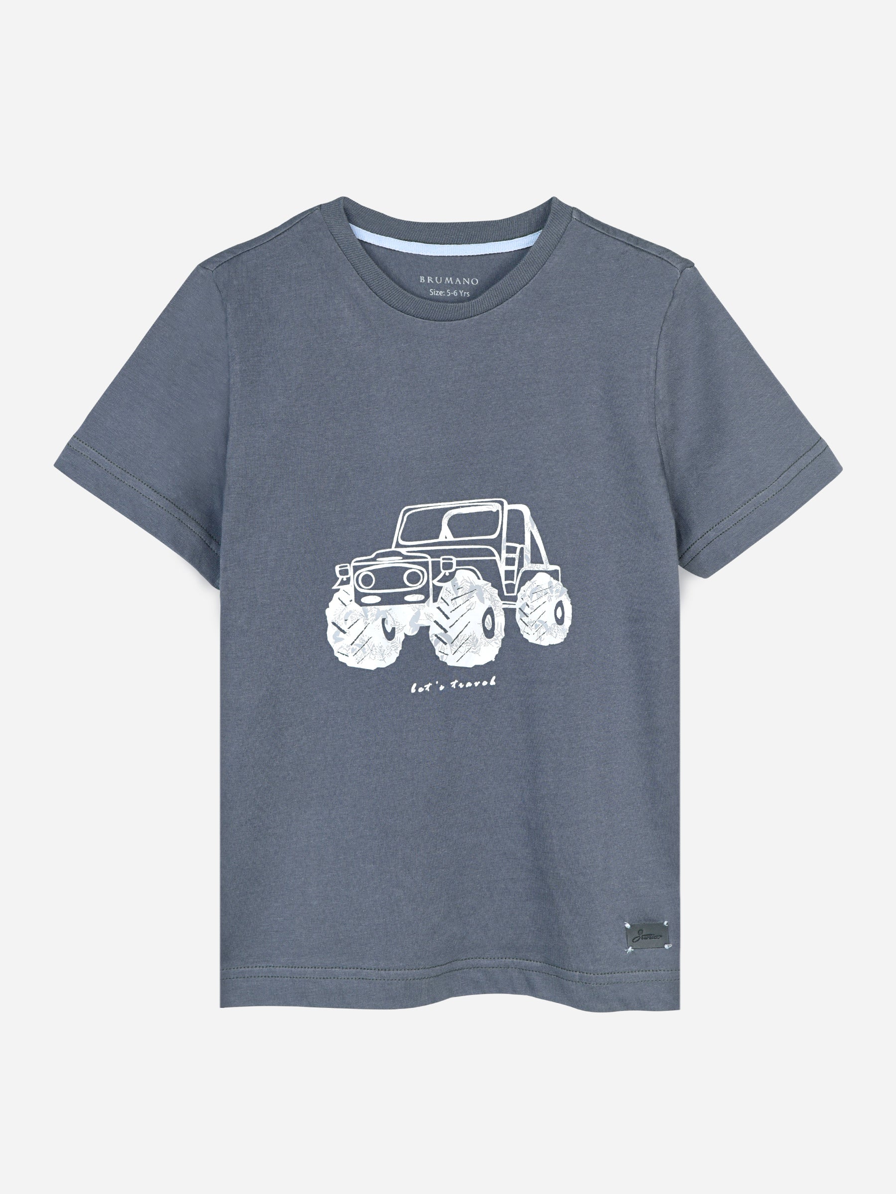 Grey Graphic Printed Casual T-Shirt