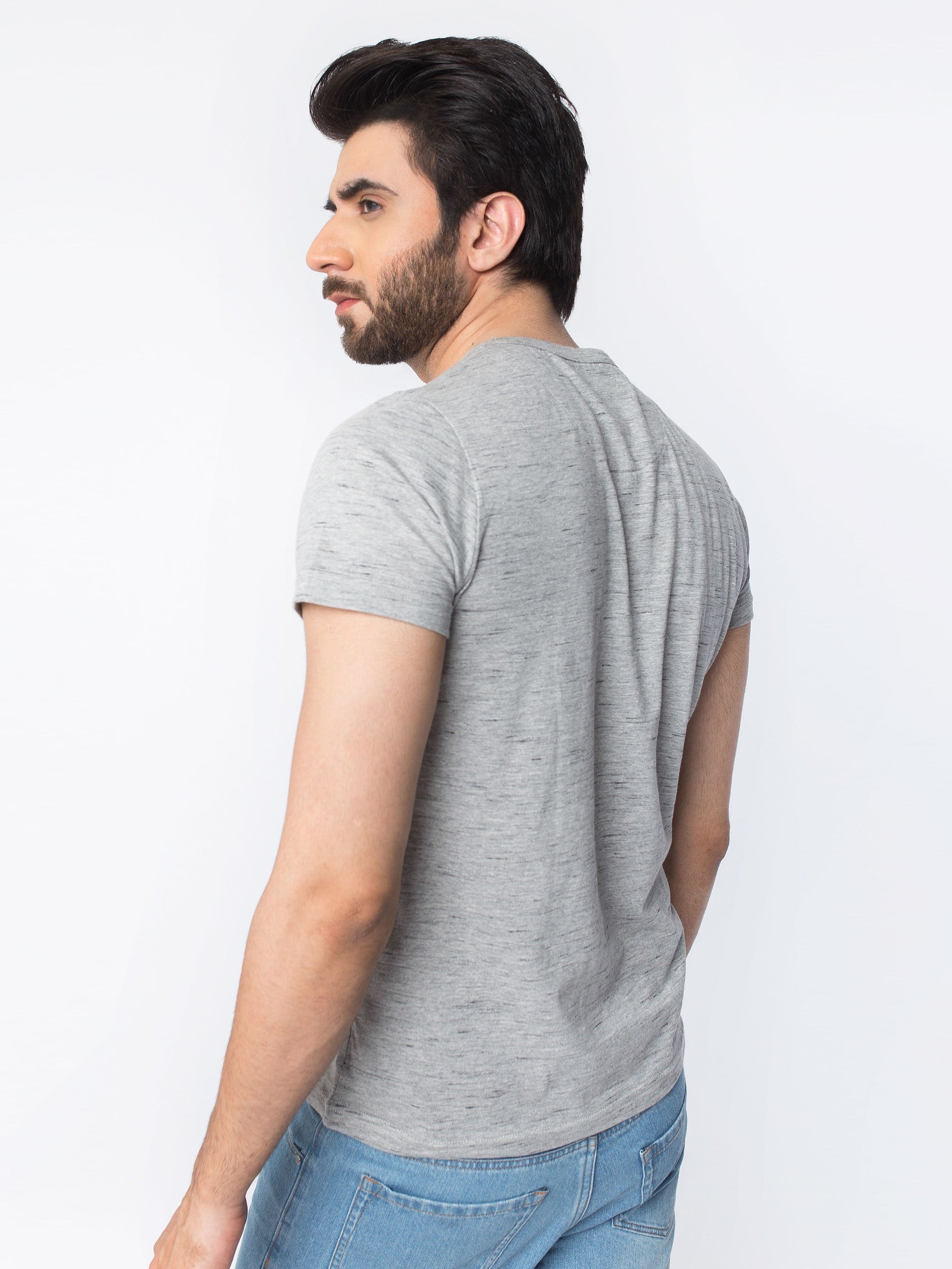 Grey Inject Effect T-Shirt