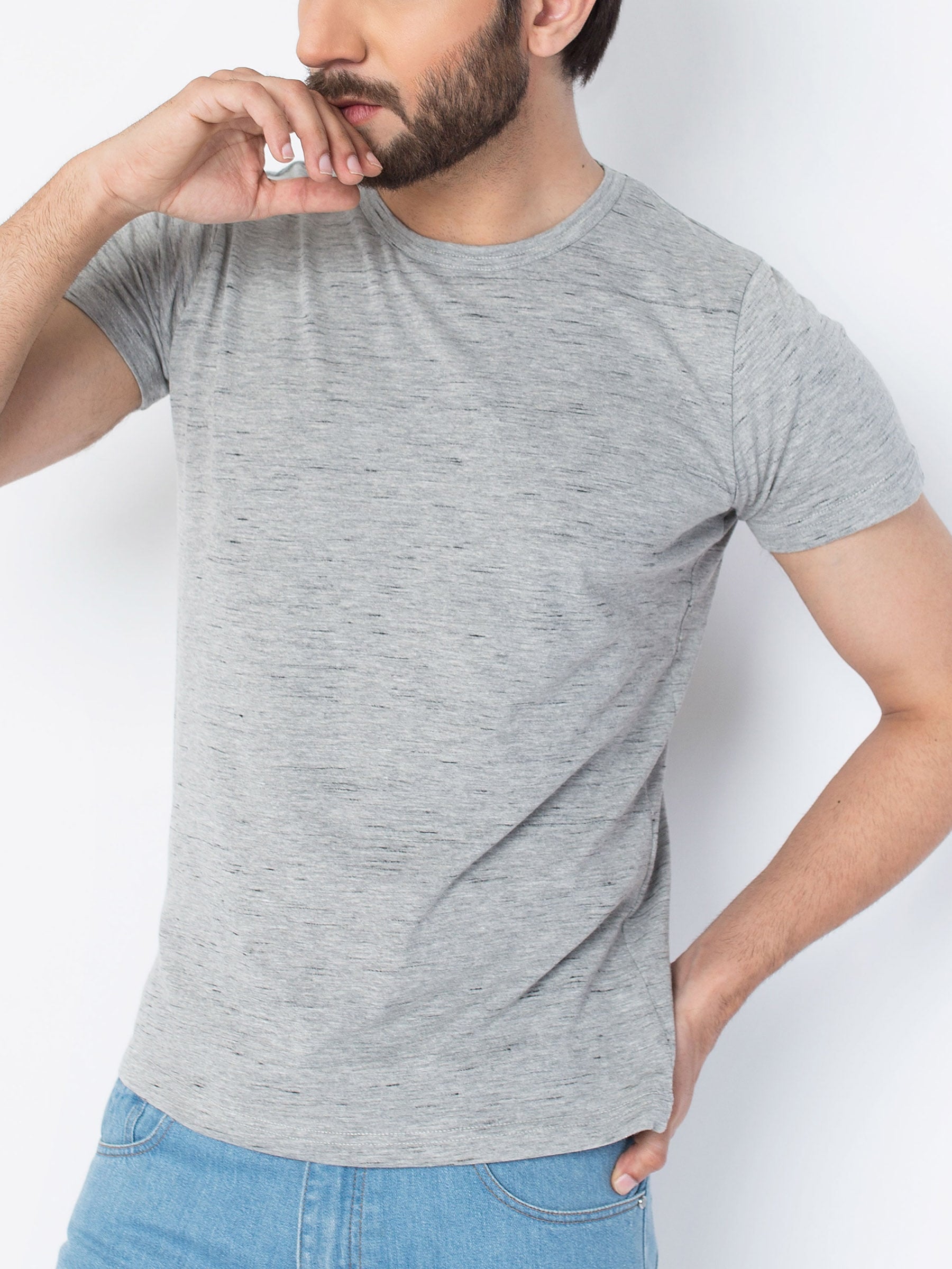 Grey Inject Effect T-Shirt