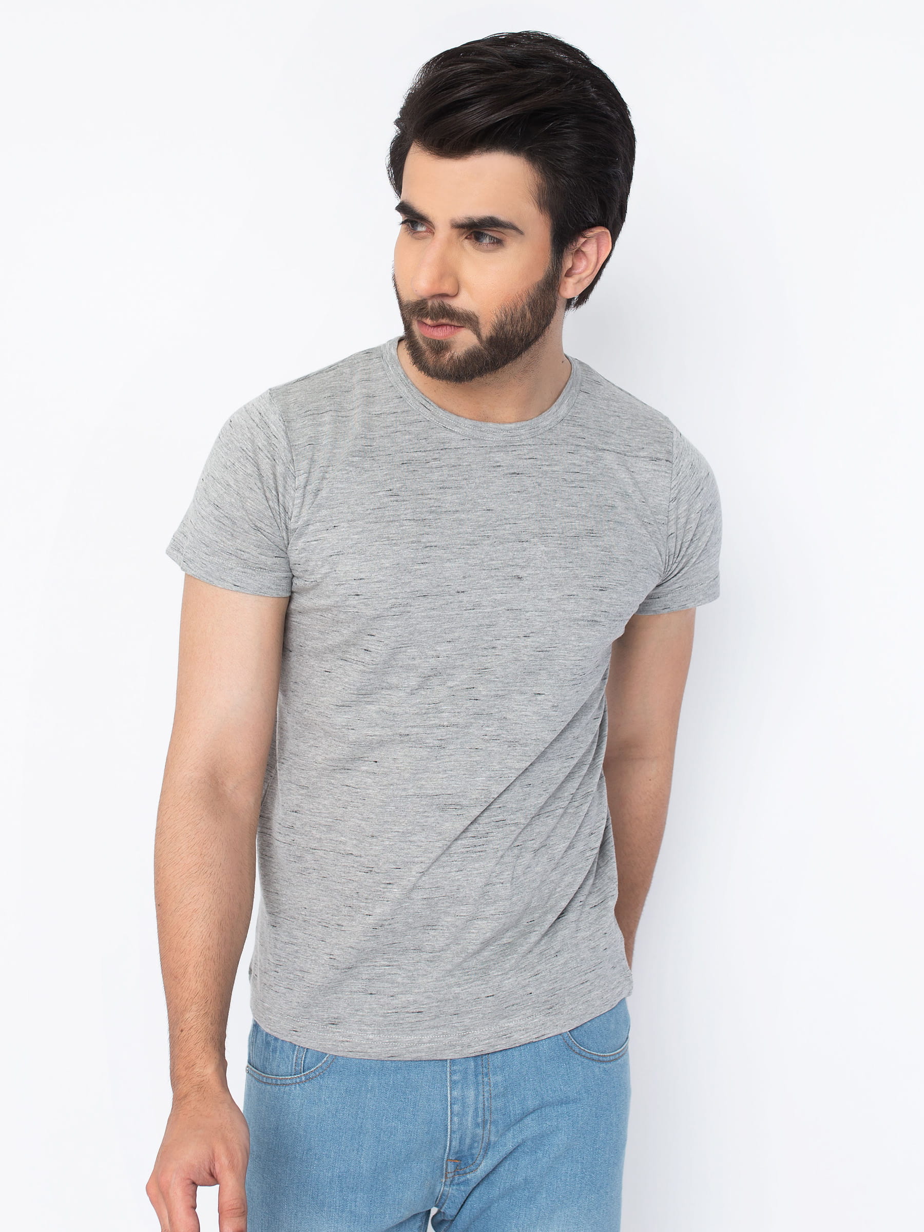 Grey Inject Effect T-Shirt