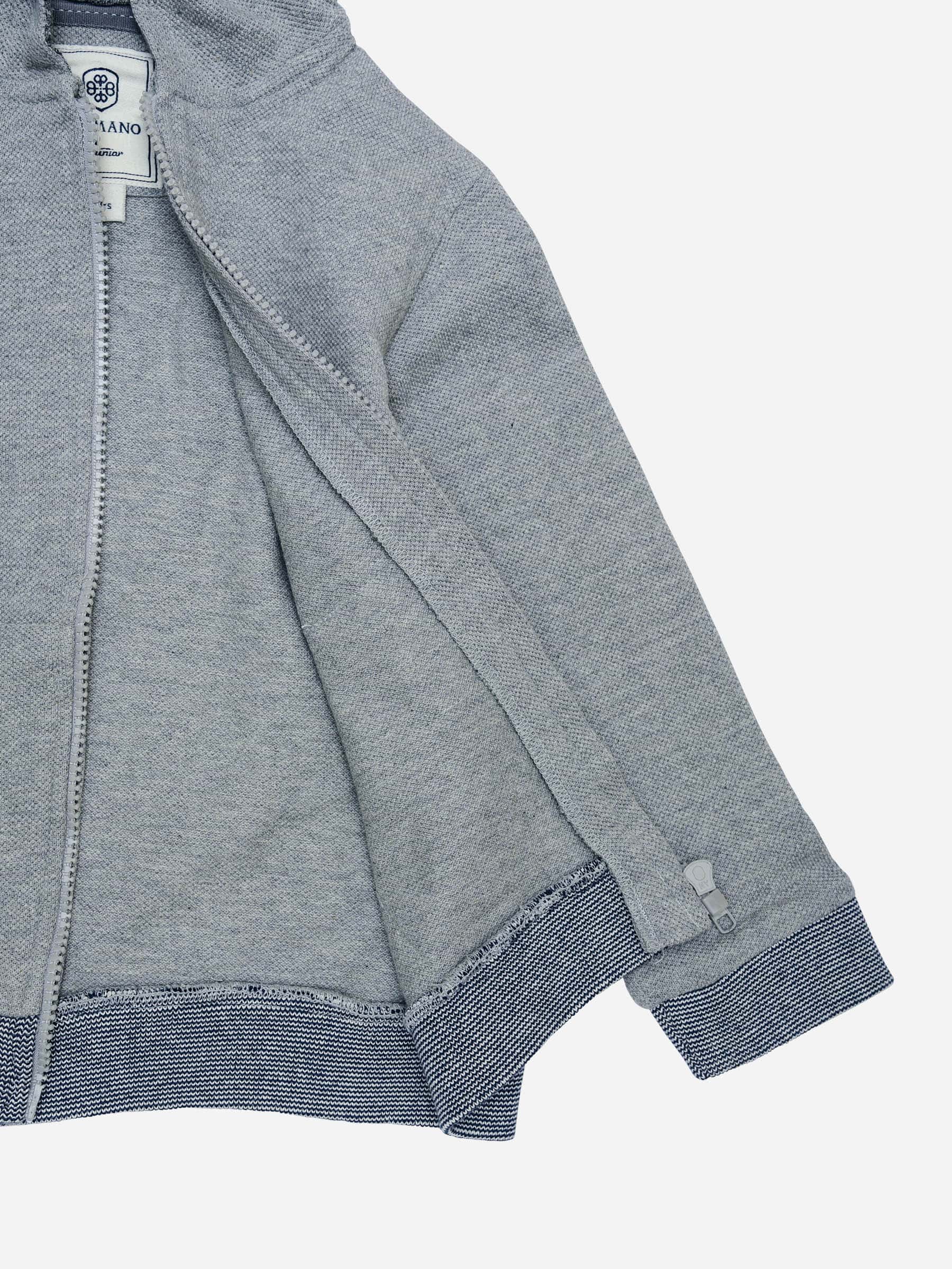 Grey Knitted Hoodie