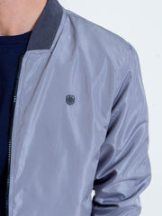 Grey Light Weight Bomber Jacket