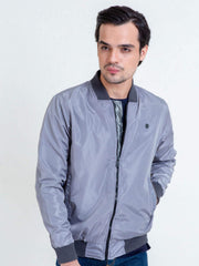 Grey Light Weight Bomber Jacket