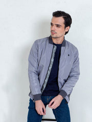 Grey Light Weight Bomber Jacket