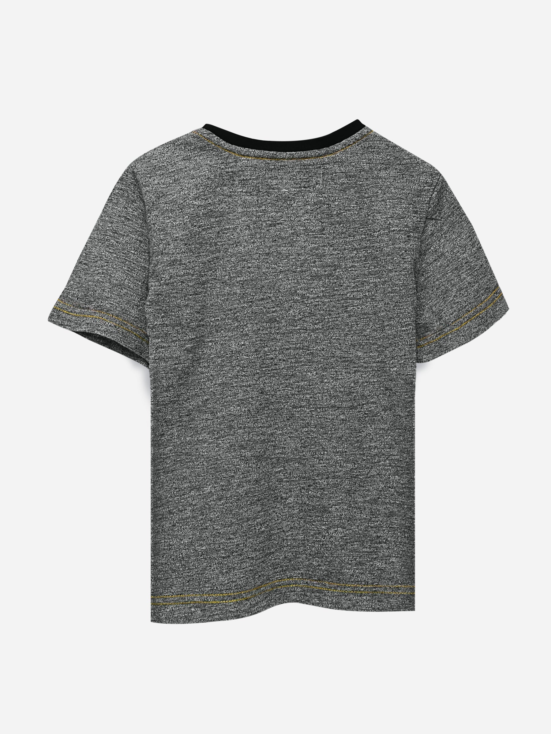 Grey Short Sleeves Marl Casual T-Shirt