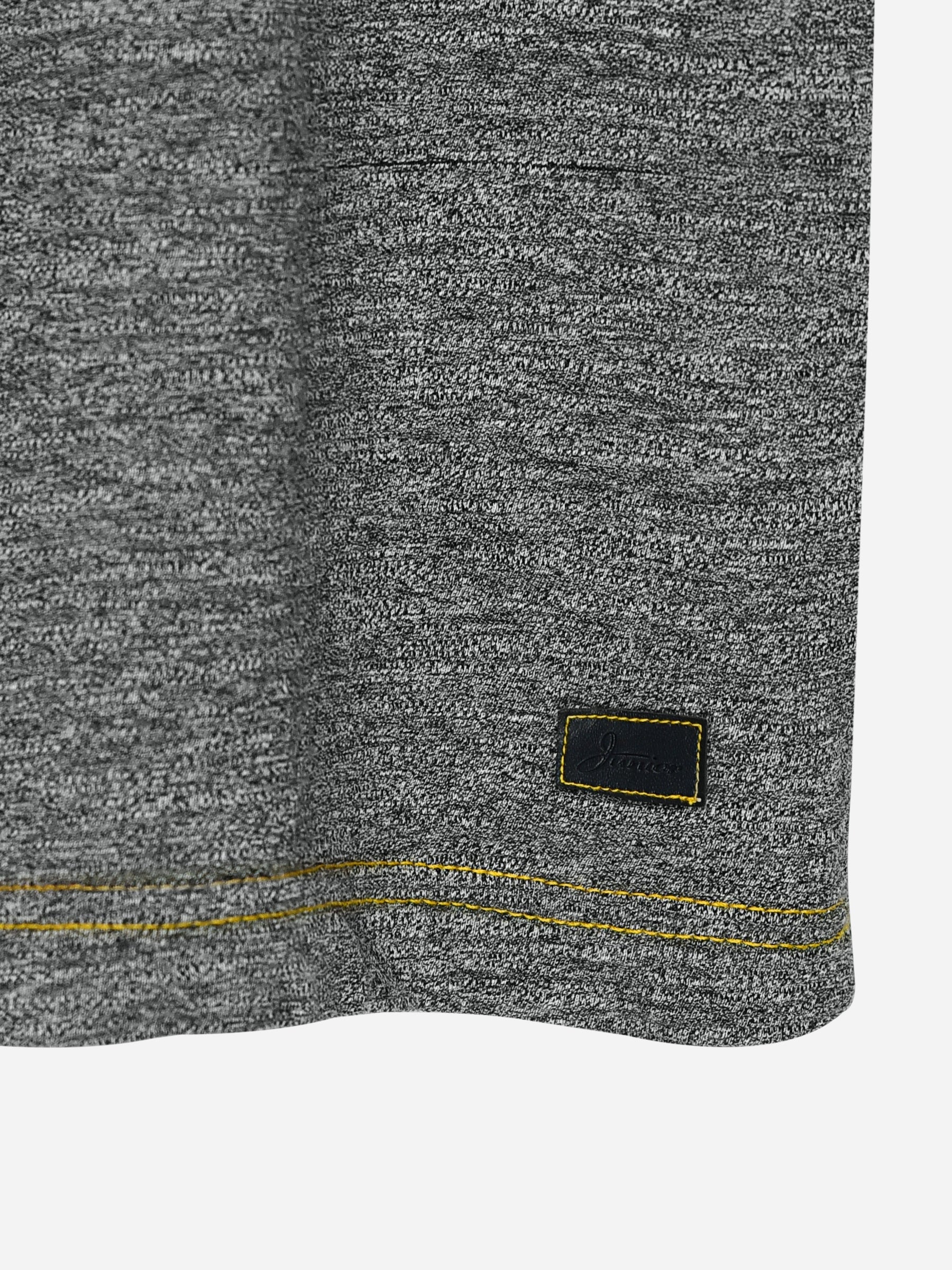 Grey Short Sleeves Marl Casual T-Shirt