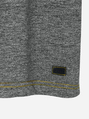Grey Short Sleeves Marl Casual T-Shirt