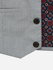 Grey Structured Suit Waistcoat