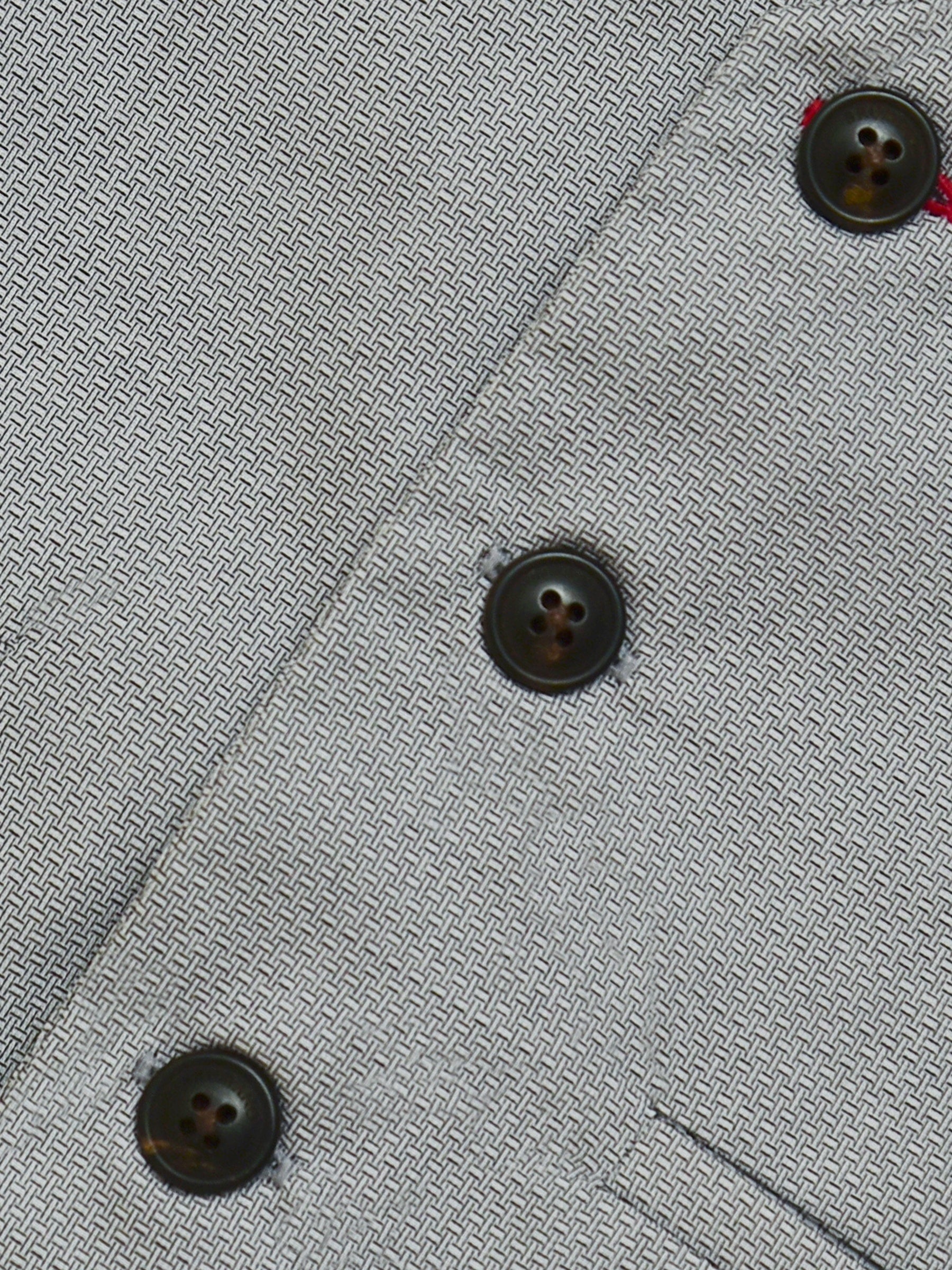 Grey Structured Suit Waistcoat