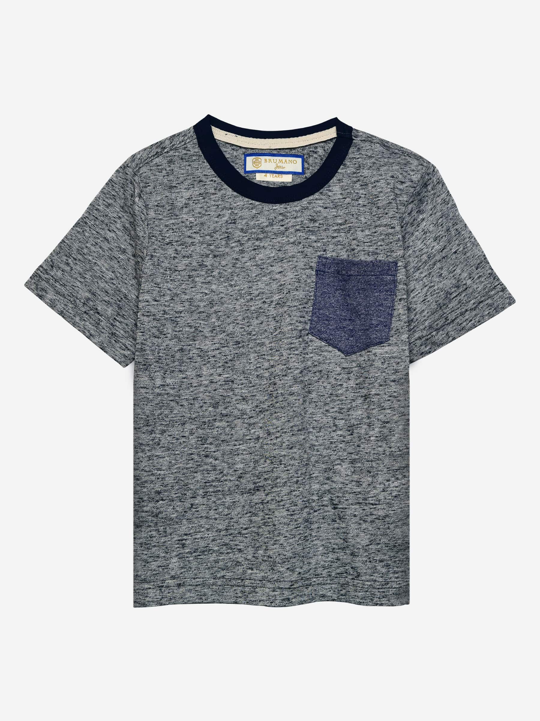 Grey T-Shirt With Contrasting Detailing
