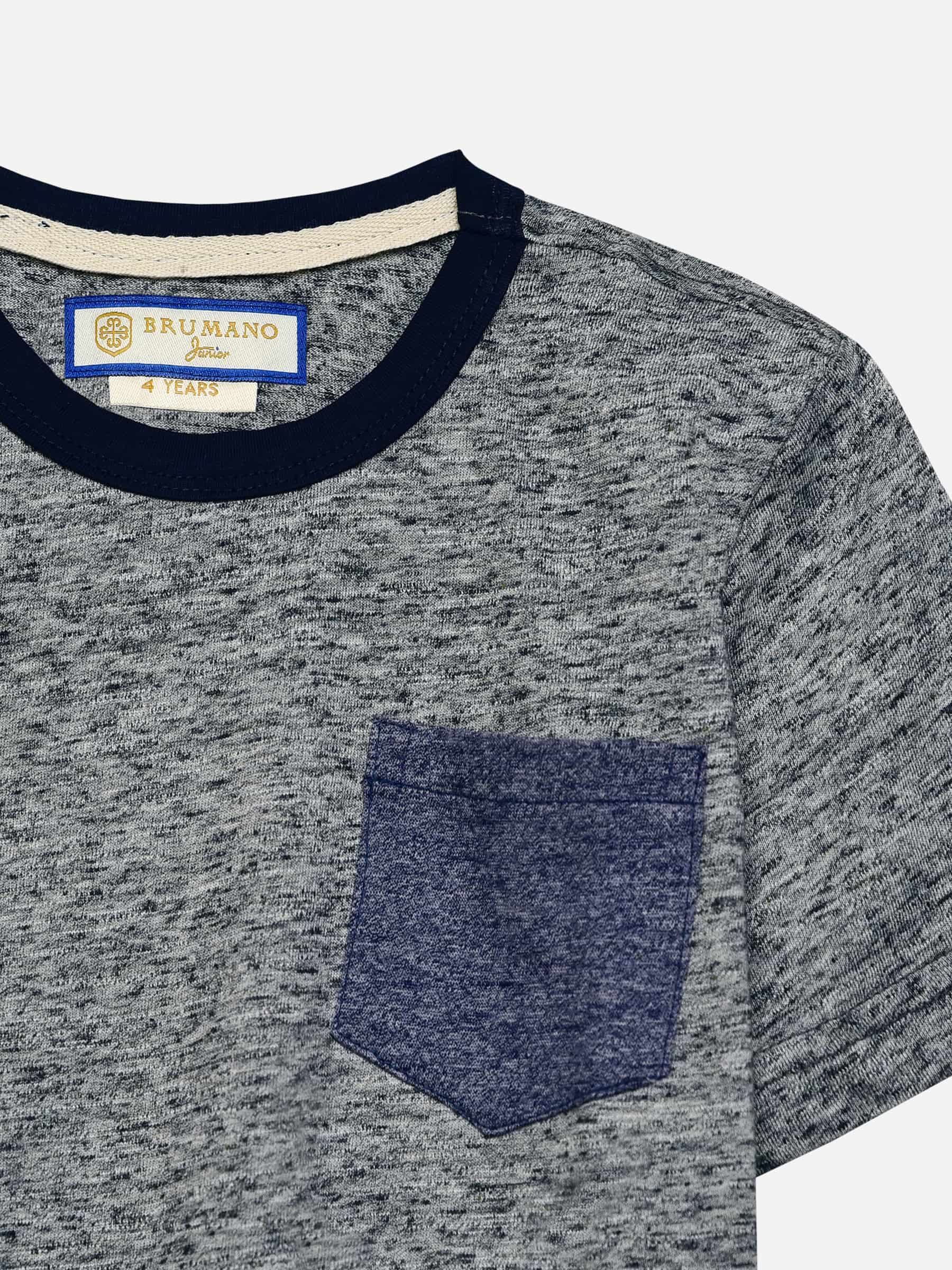 Grey T-Shirt With Contrasting Detailing