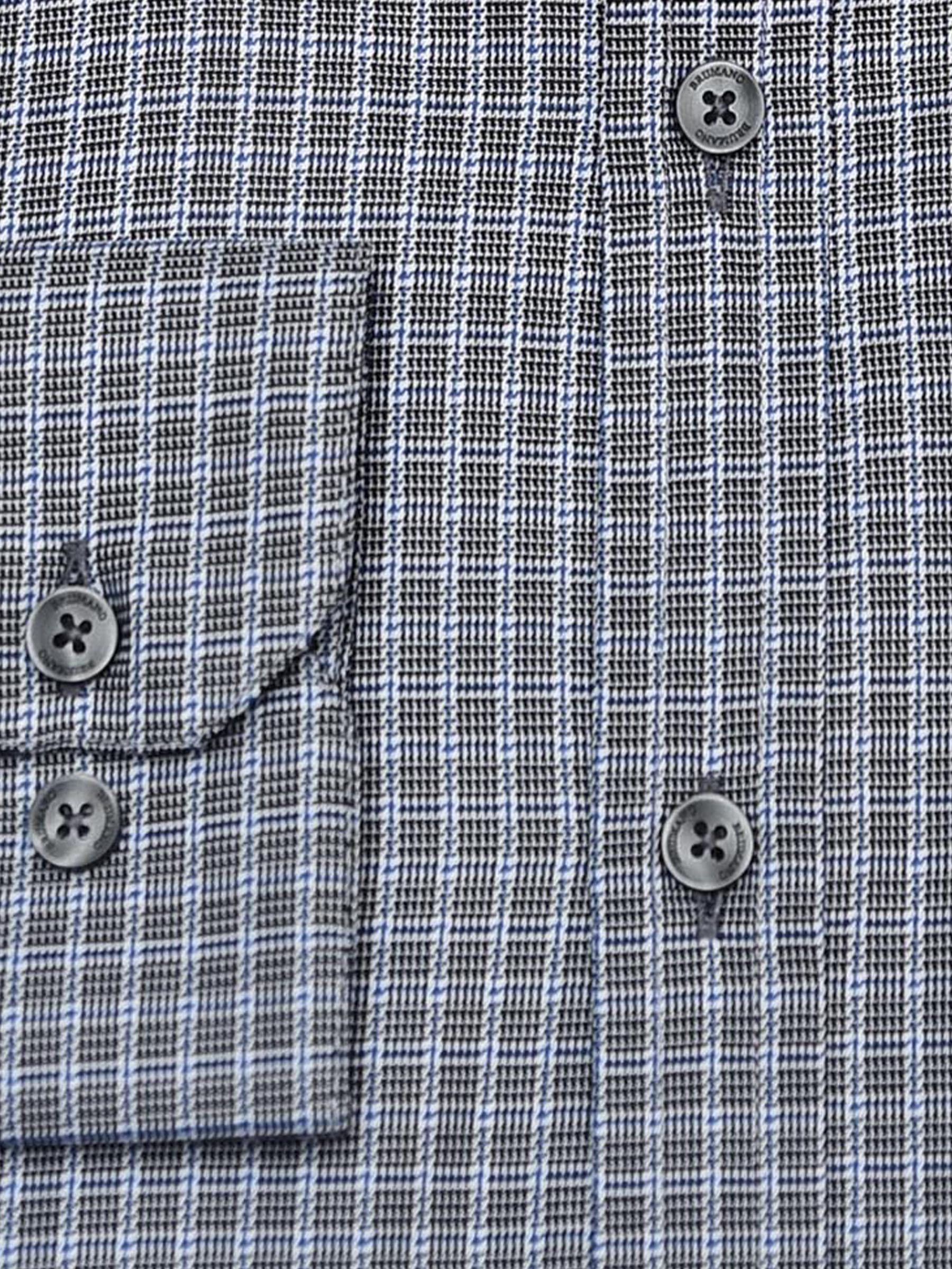 Grey & Blue Checkered Super Fine Formal Shirt - Luxe