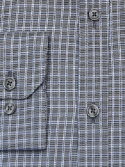 Grey & Blue Checkered Super Fine Formal Shirt - Luxe