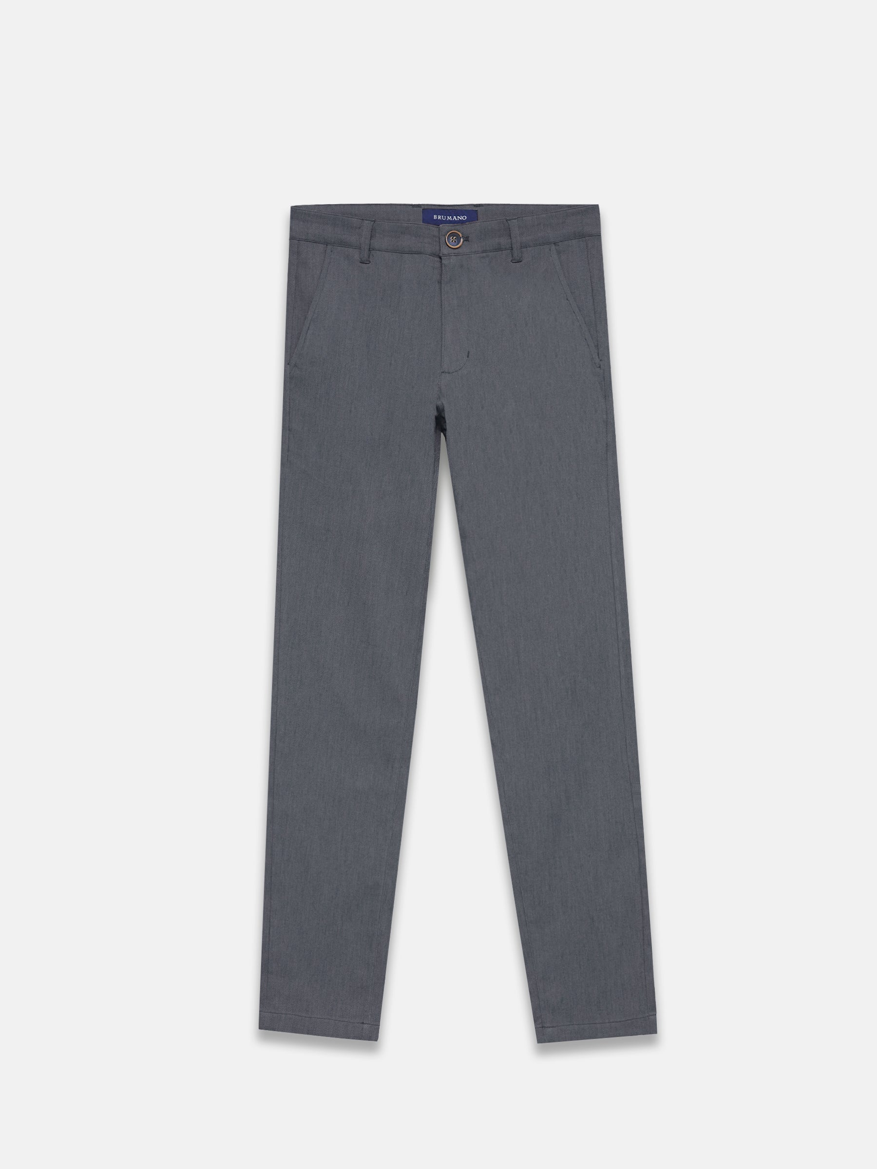 Grey Dobby Structured Chinos