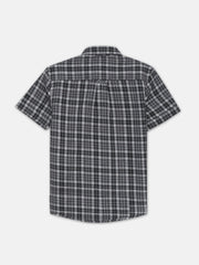 Grey Light Checkered Half Sleeve Shirt - Junior