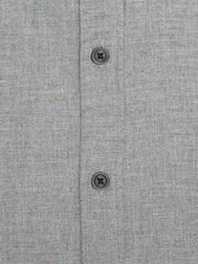 Grey Melange Light Flannel Formal Shirt