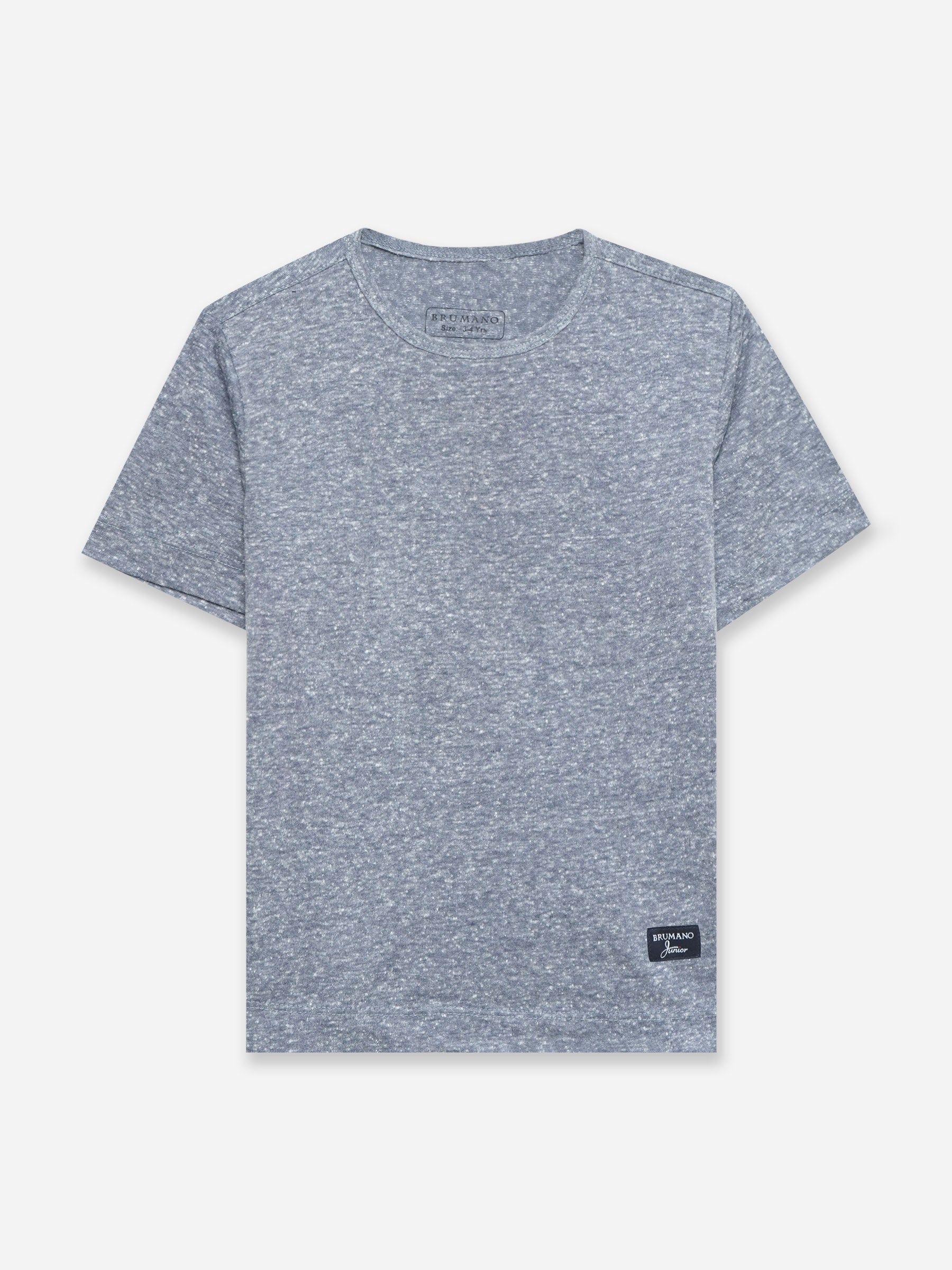 Grey Snow Effect Crew Neck T-Shirt - Junior