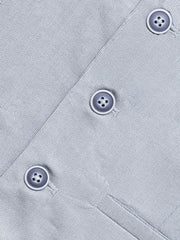 Grey Structured Formal Vest With Bow - Junior