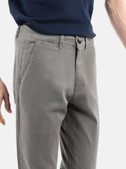 Grey Basic Casual Fit Chinos