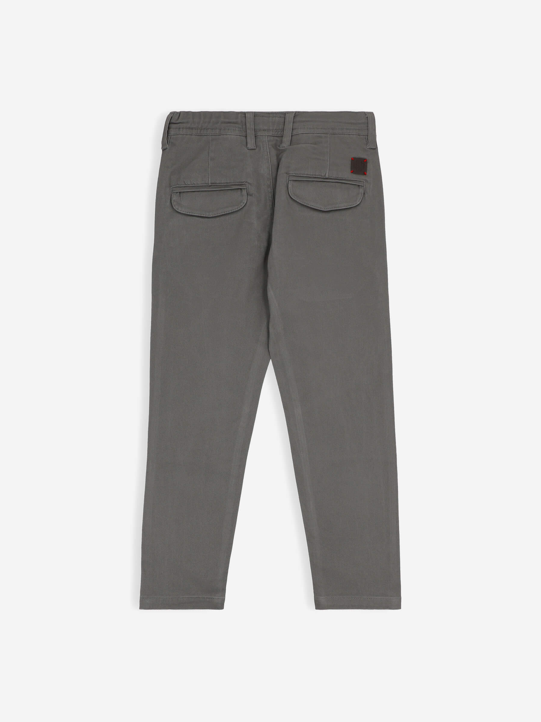 Grey Casual Chino With Flap Pockets