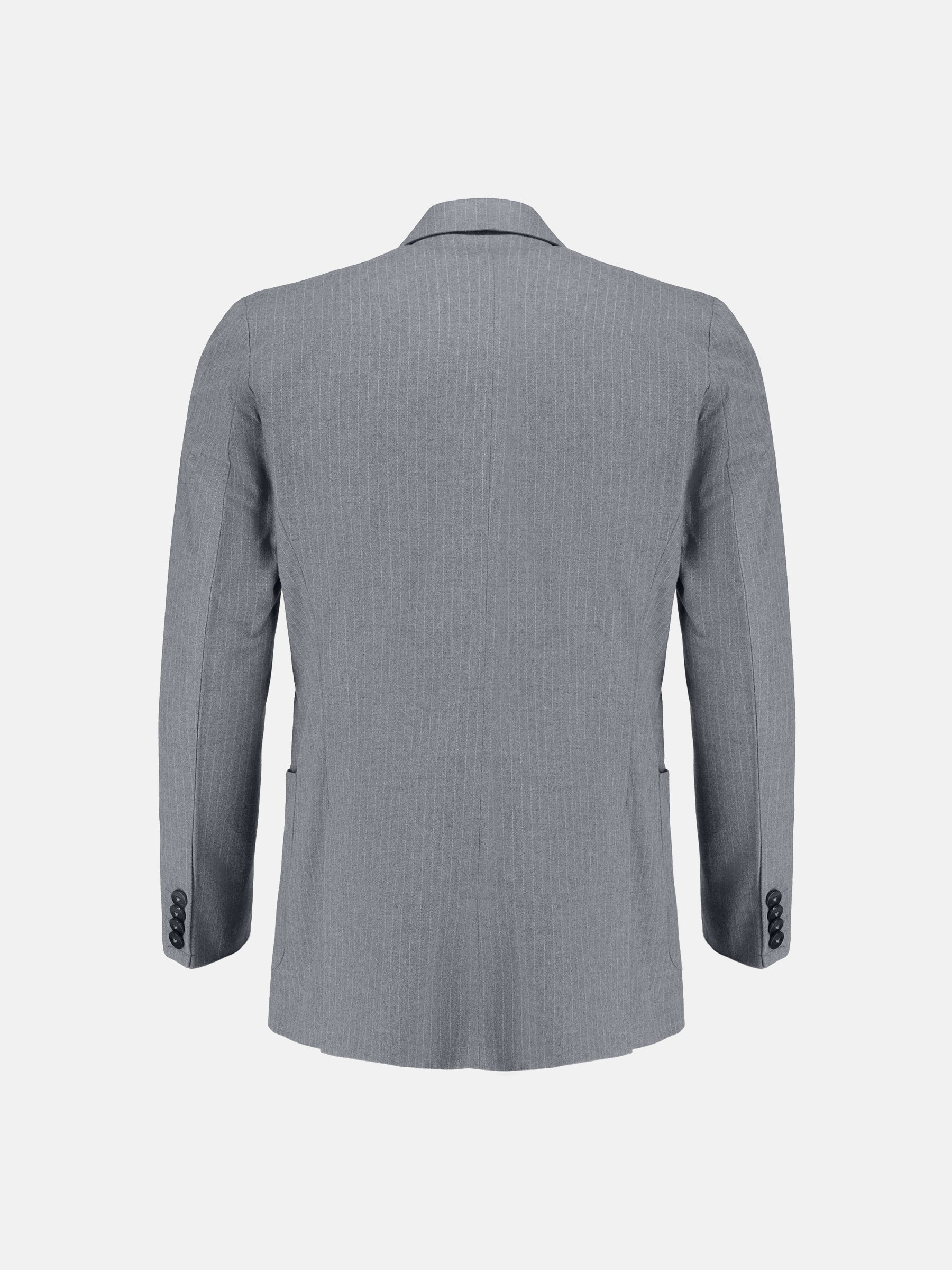 Grey Classic Pinstriped Blazer