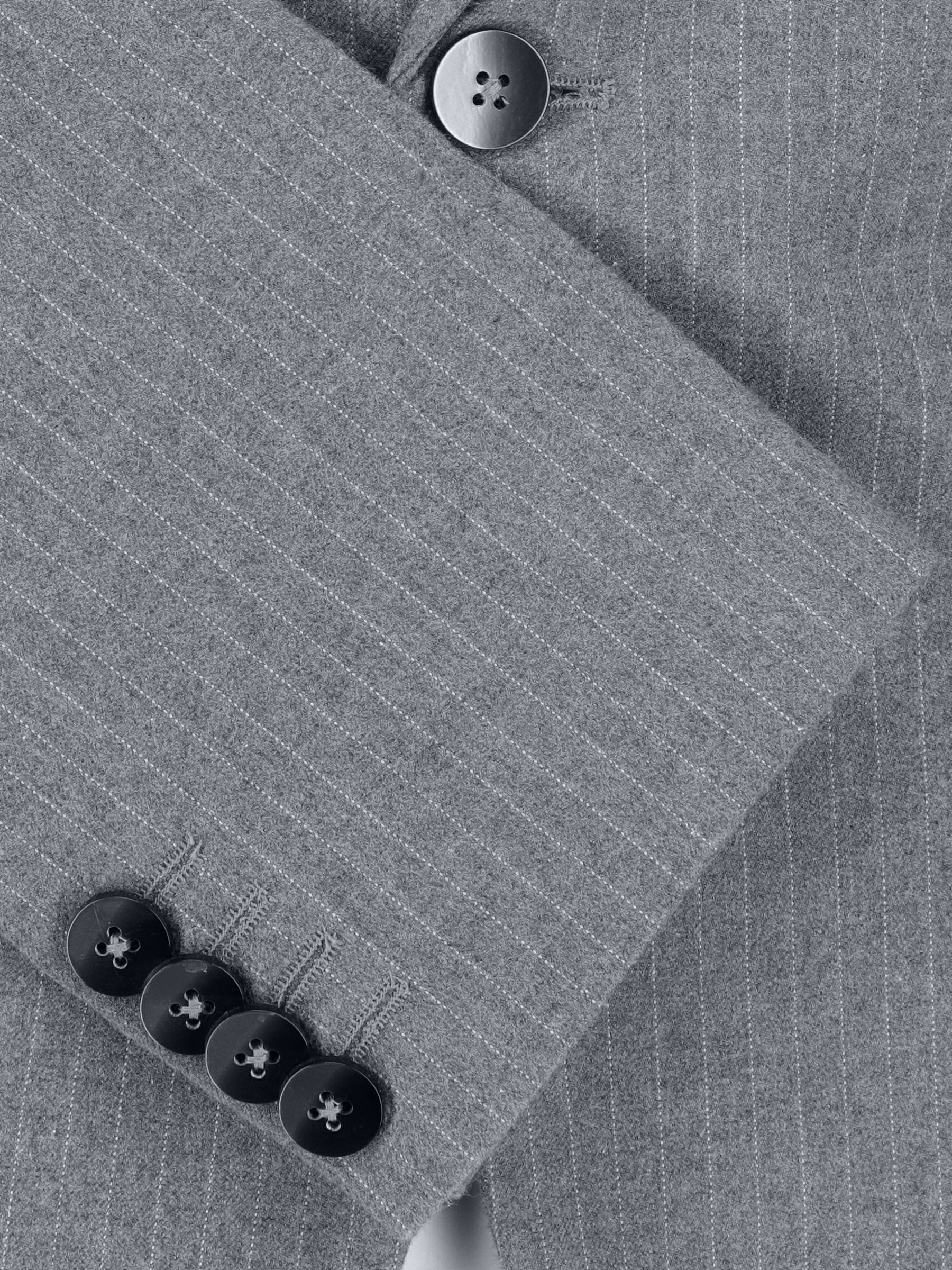 Grey Classic Pinstriped Blazer
