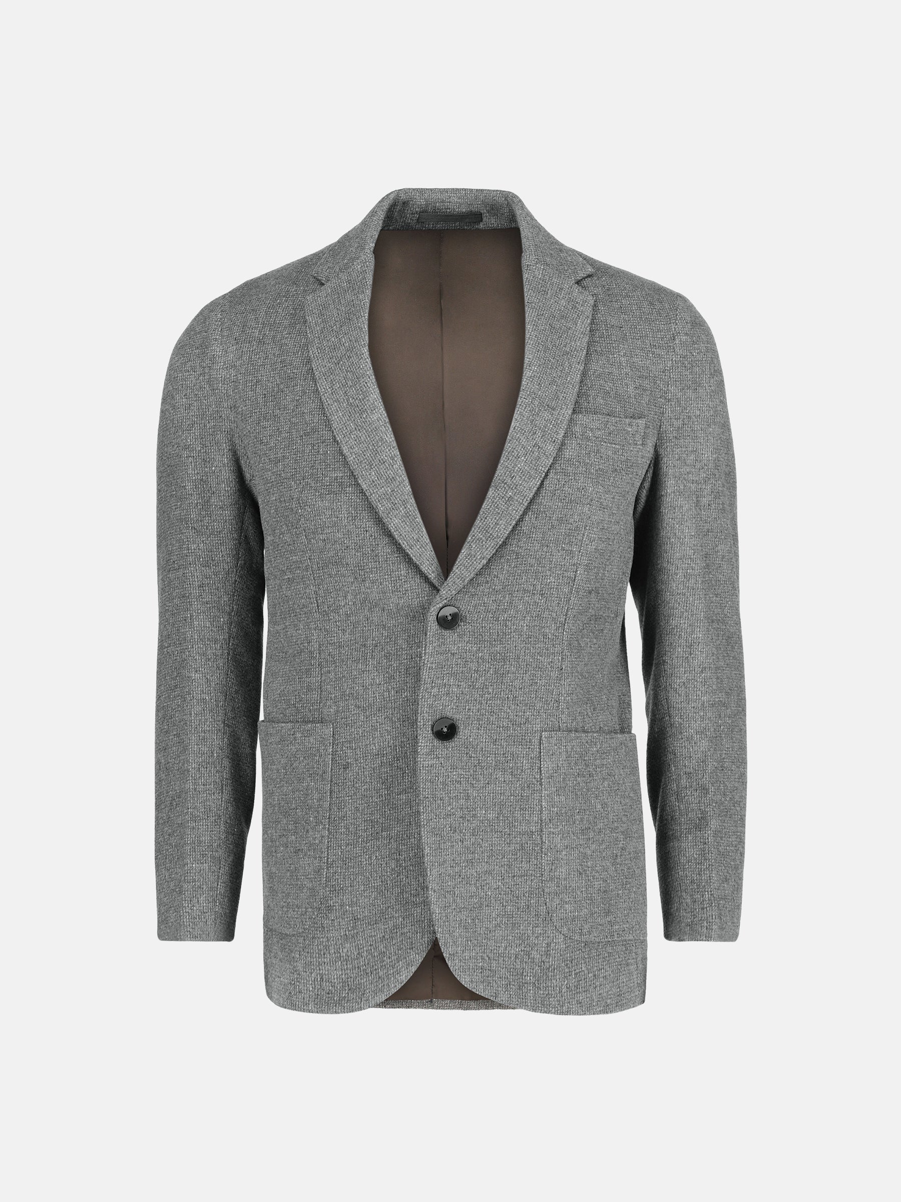Grey Dobby Wool Cashmere Blazer - Sartoria