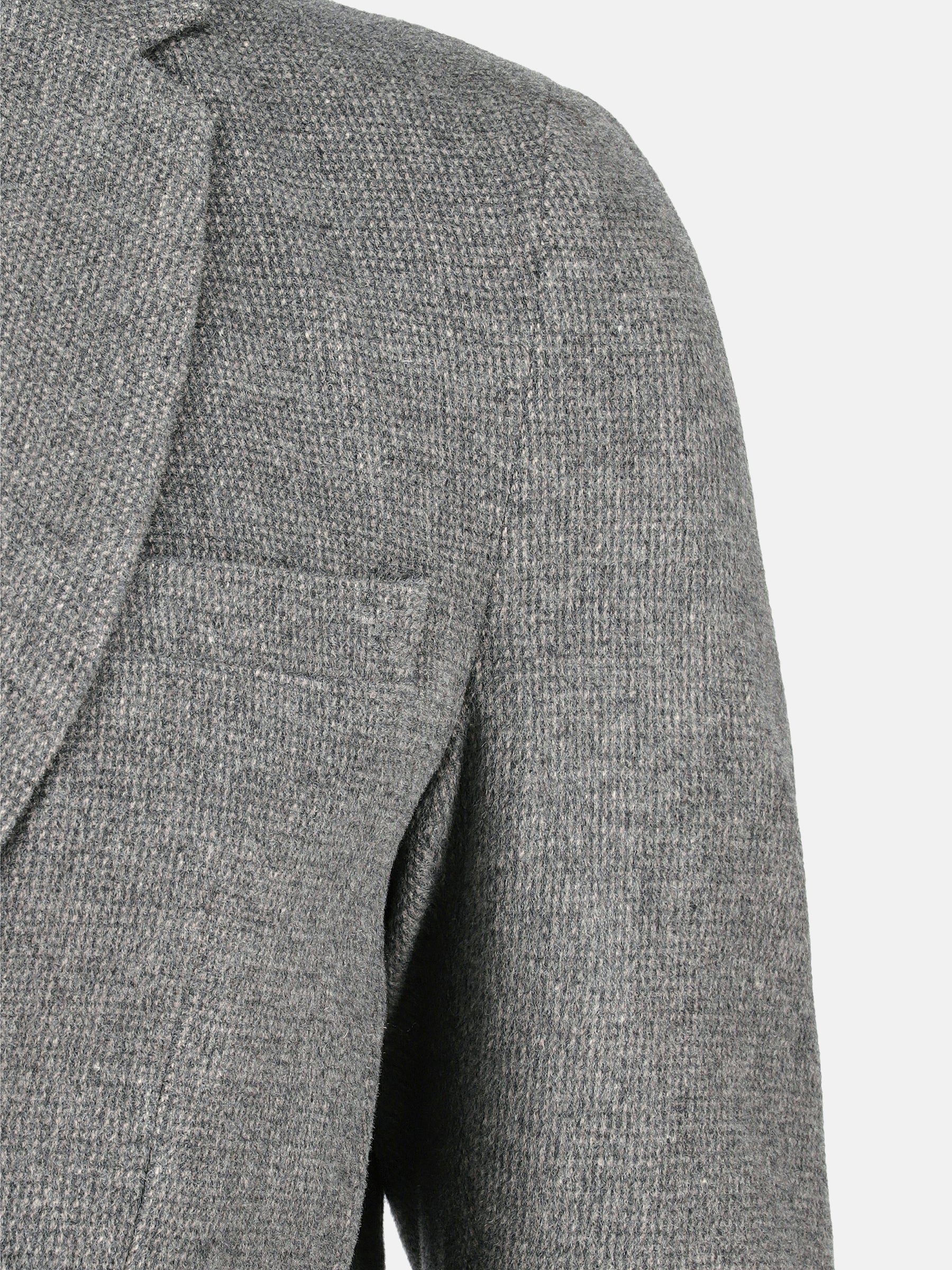 Grey Dobby Wool Cashmere Blazer - Sartoria