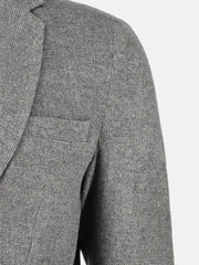 Grey Dobby Wool Cashmere Blazer - Sartoria