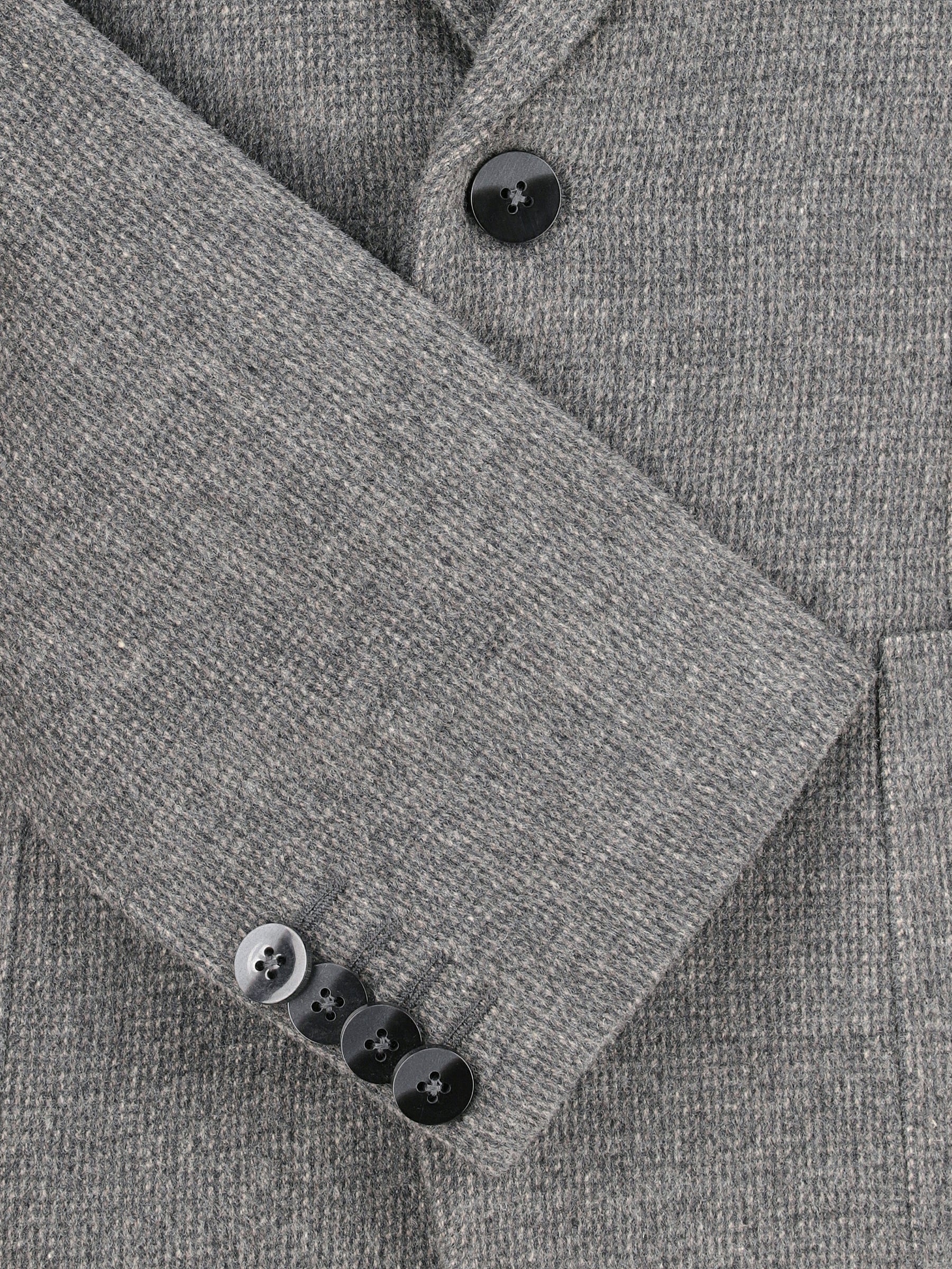 Grey Dobby Wool Cashmere Blazer - Sartoria