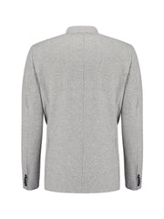 Grey Herringbone Wool & Cashmere Blazer - Sartoria