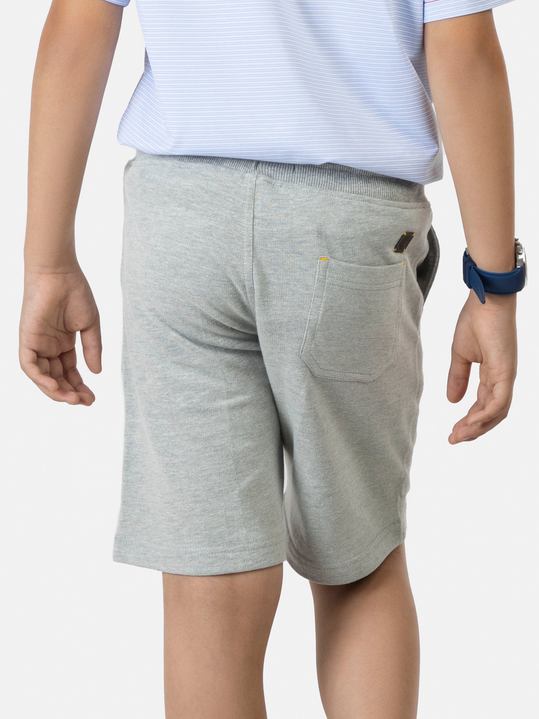 Grey Knitted Casual Short