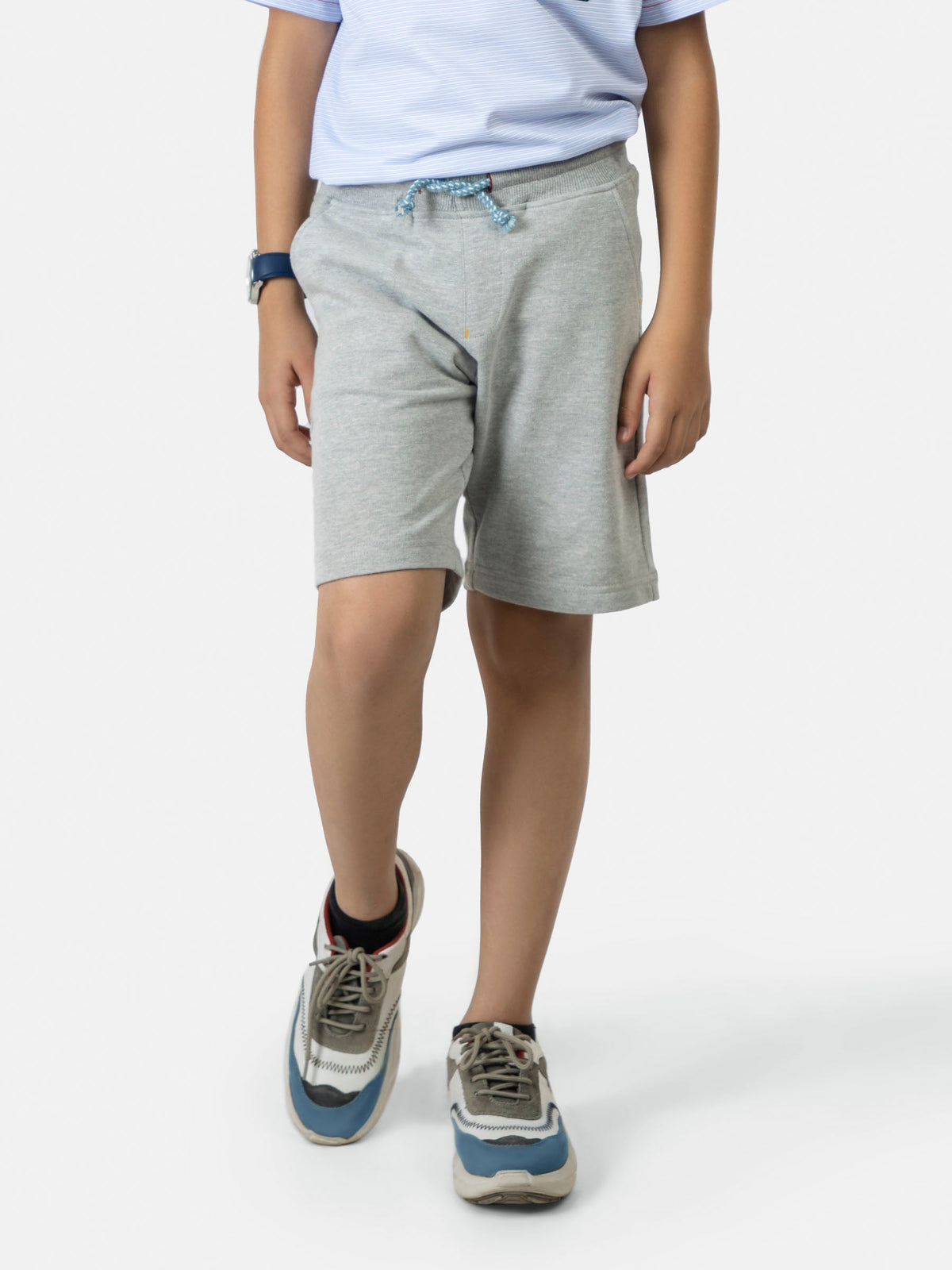 Grey Knitted Casual Short